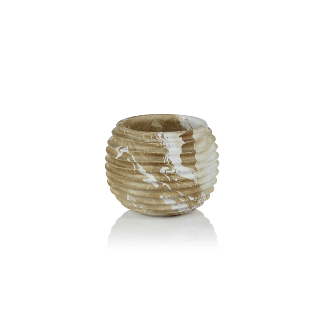 Wood Latte Medium Pot - Boutique Marie Dumas