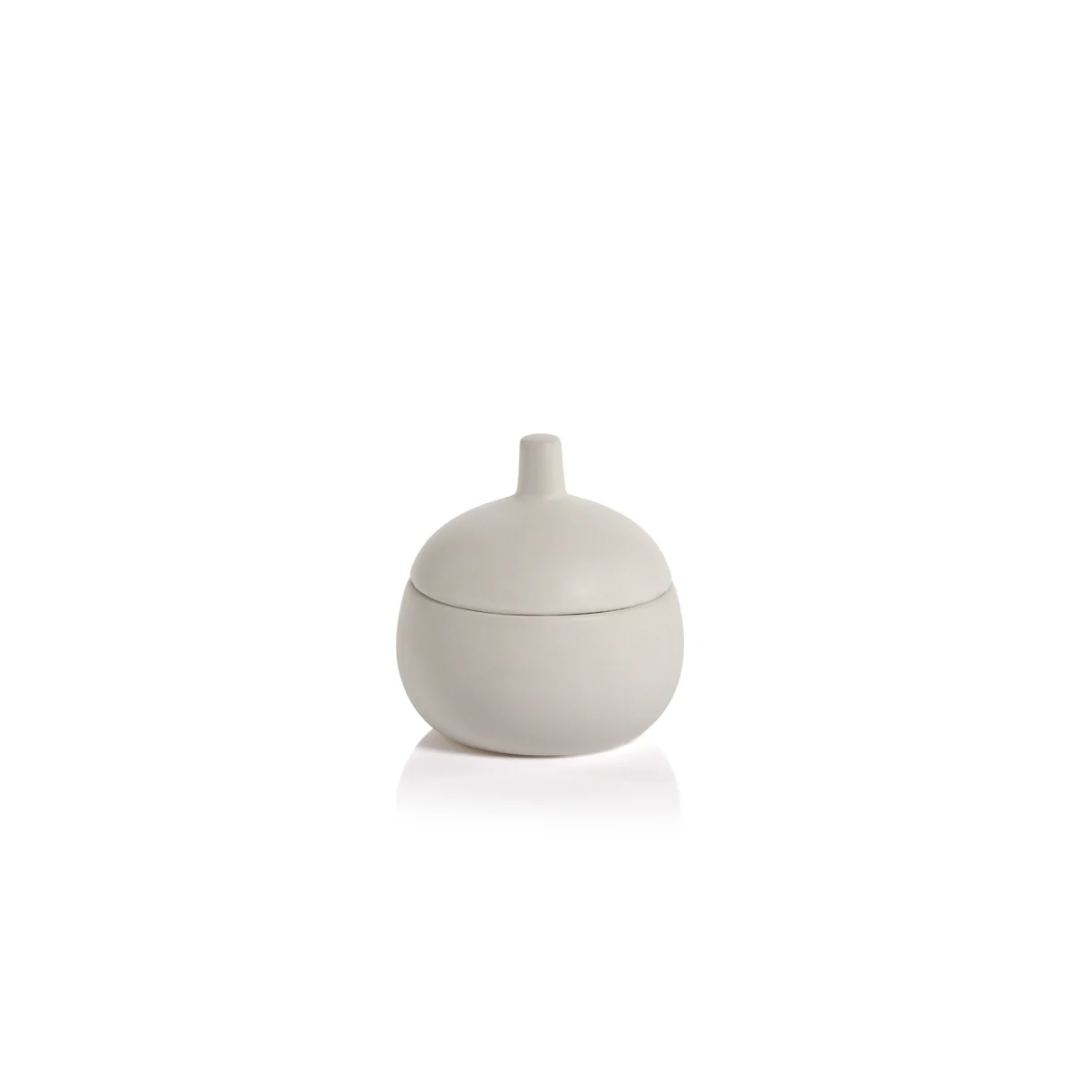 Small White Ceramic Canister