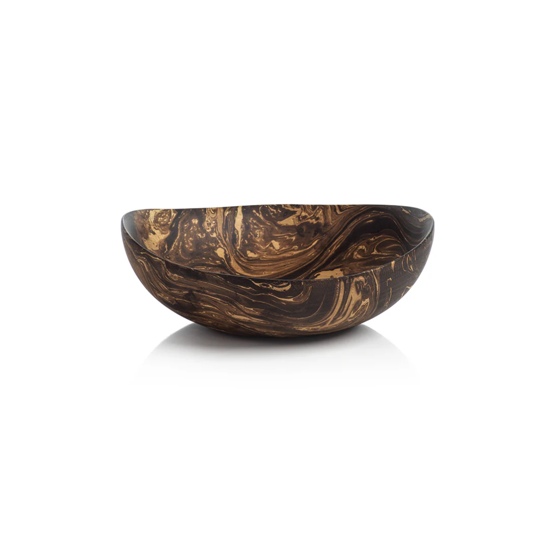 Wood Shallow Bowl