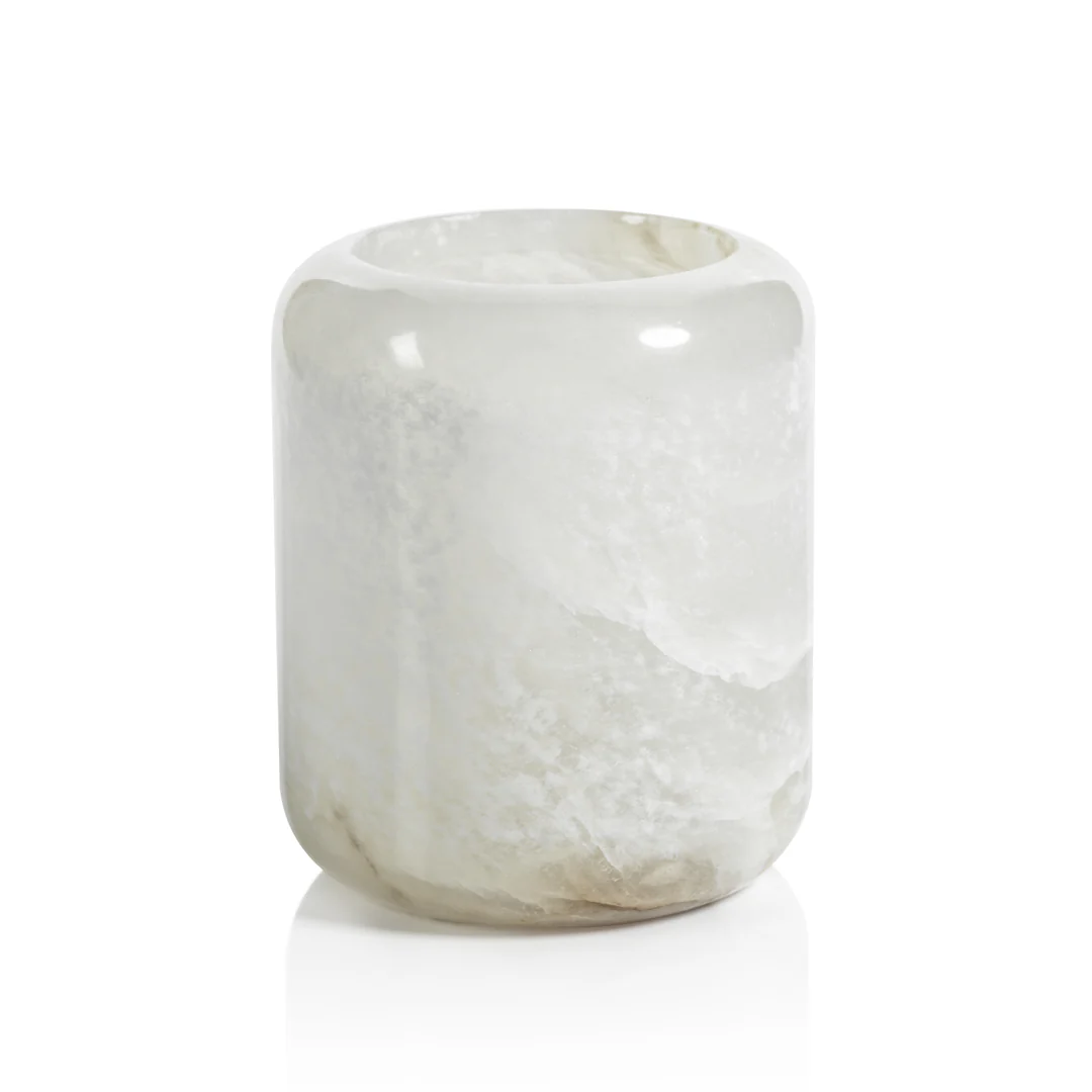 Alabaster Extra Large Candle Holder