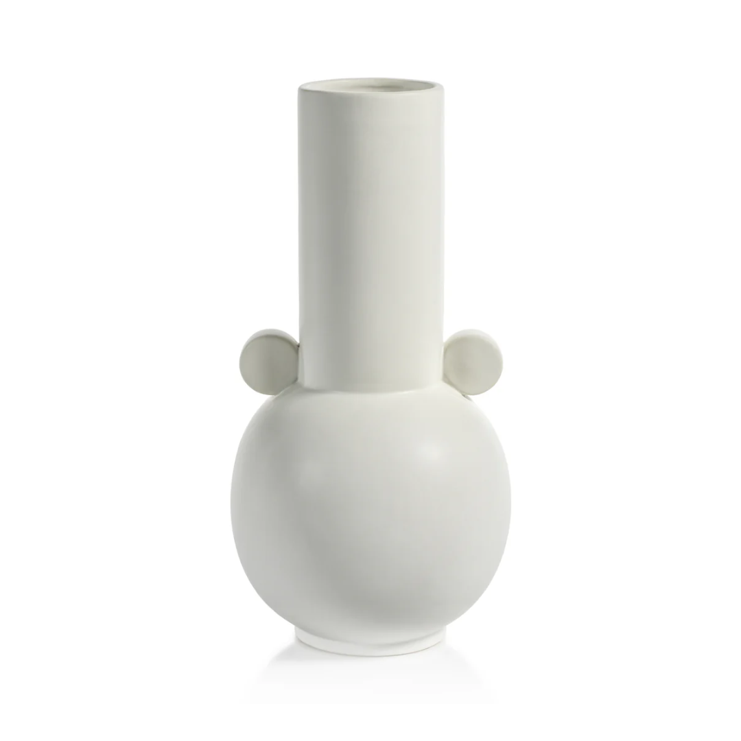 Beau White Ceramic Vase