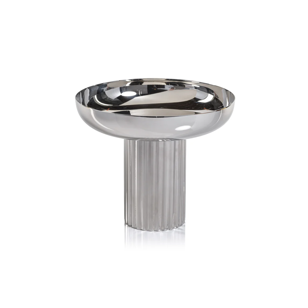 Footed Nickel Bowl