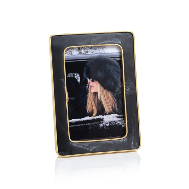 Black Marbled 4x6 Frame