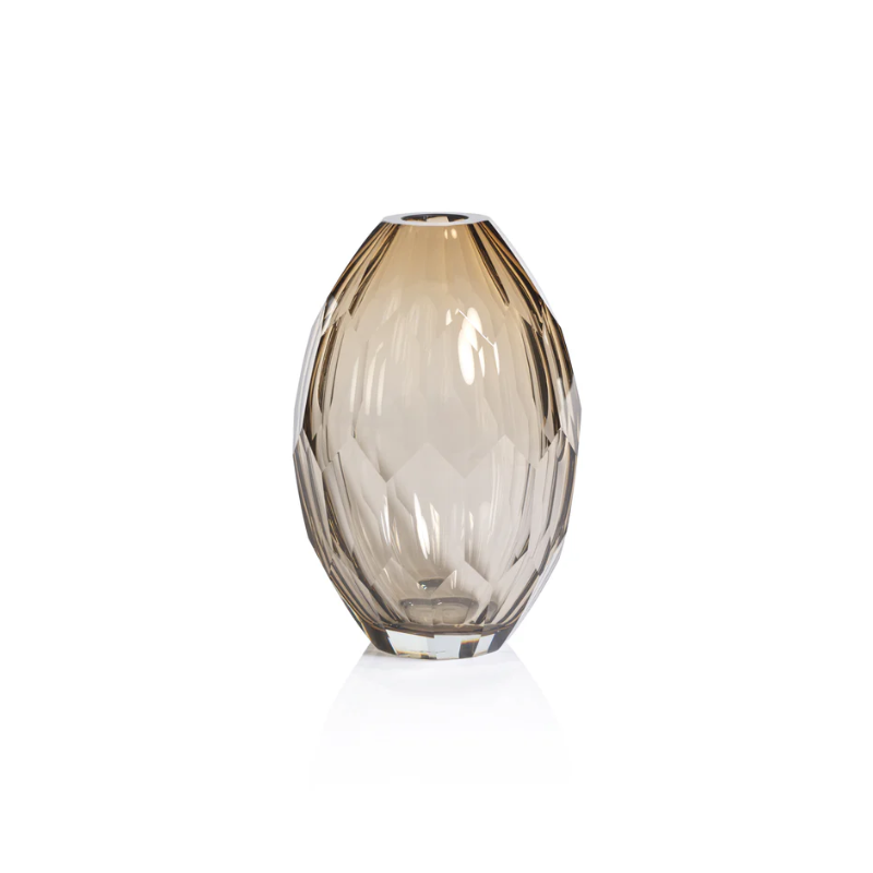 Large Taupe Glass Vase