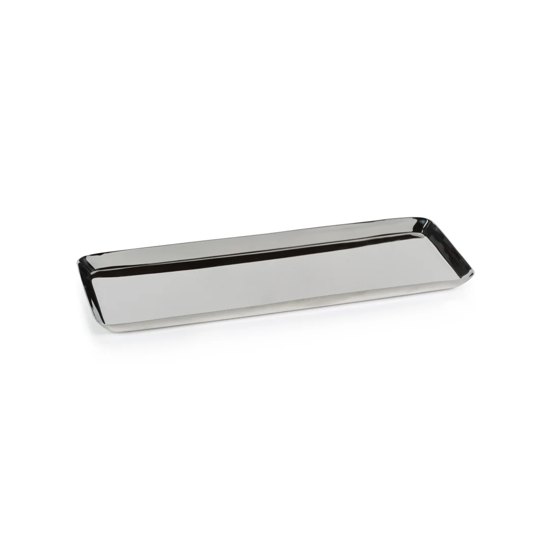 Parker Rectangular Large Nickel Tray