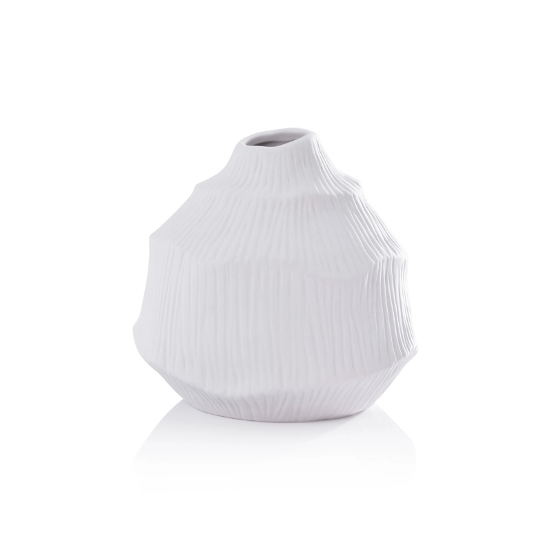 Medium Matte White Porcelain Vase