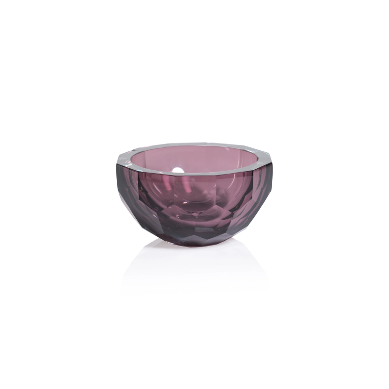 Valley Amethyst Cut Glass Bowl