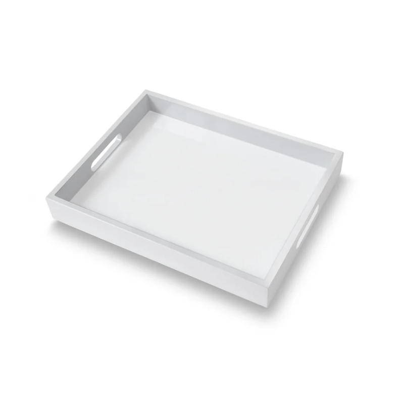 Small Lacca White on White Nesting Tray