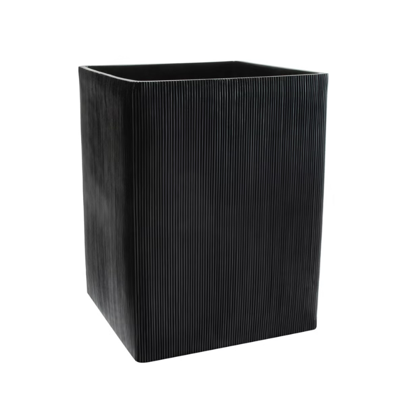 Phipps Wastebasket Black Resin