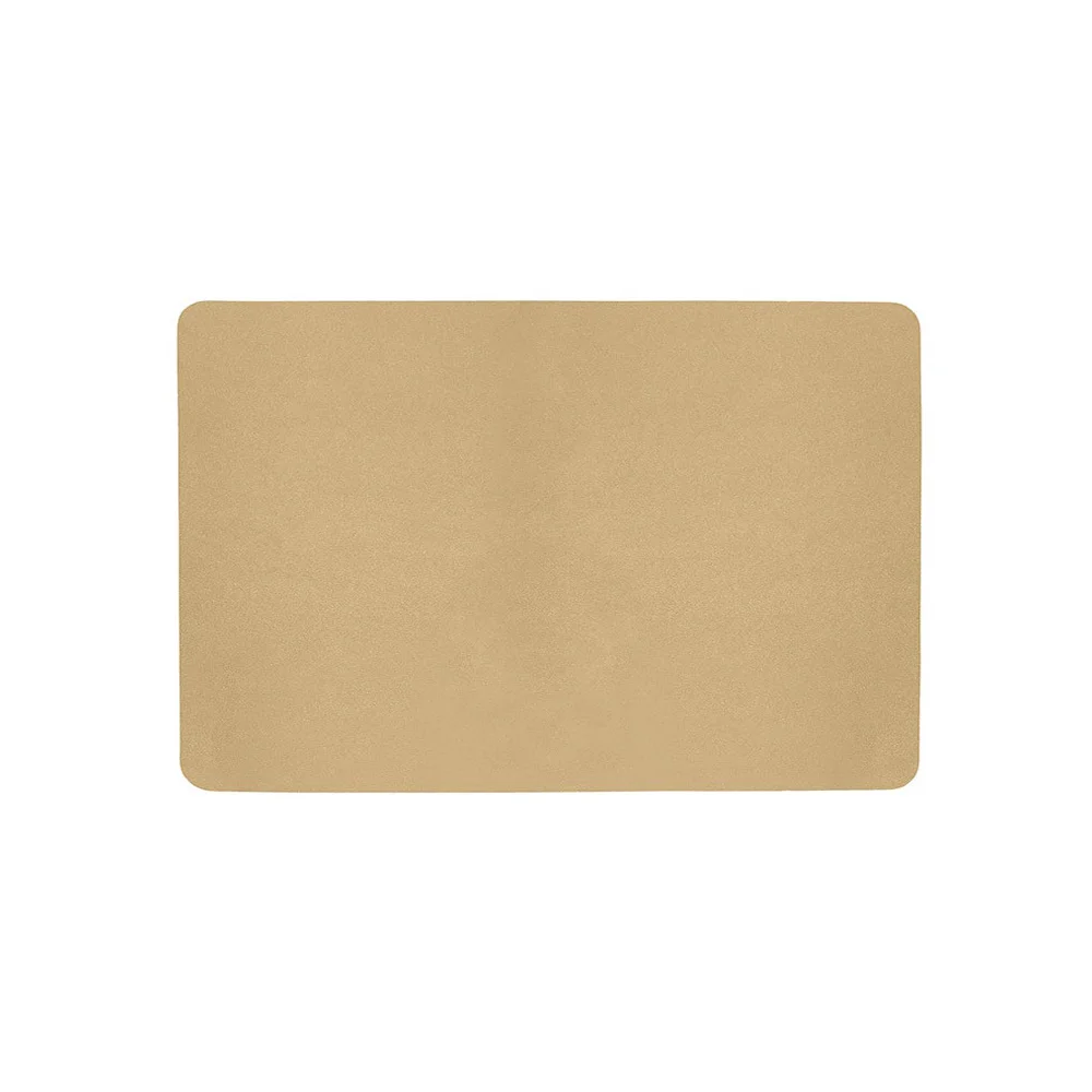 Champagne Faux Leather Rectangle Placemat