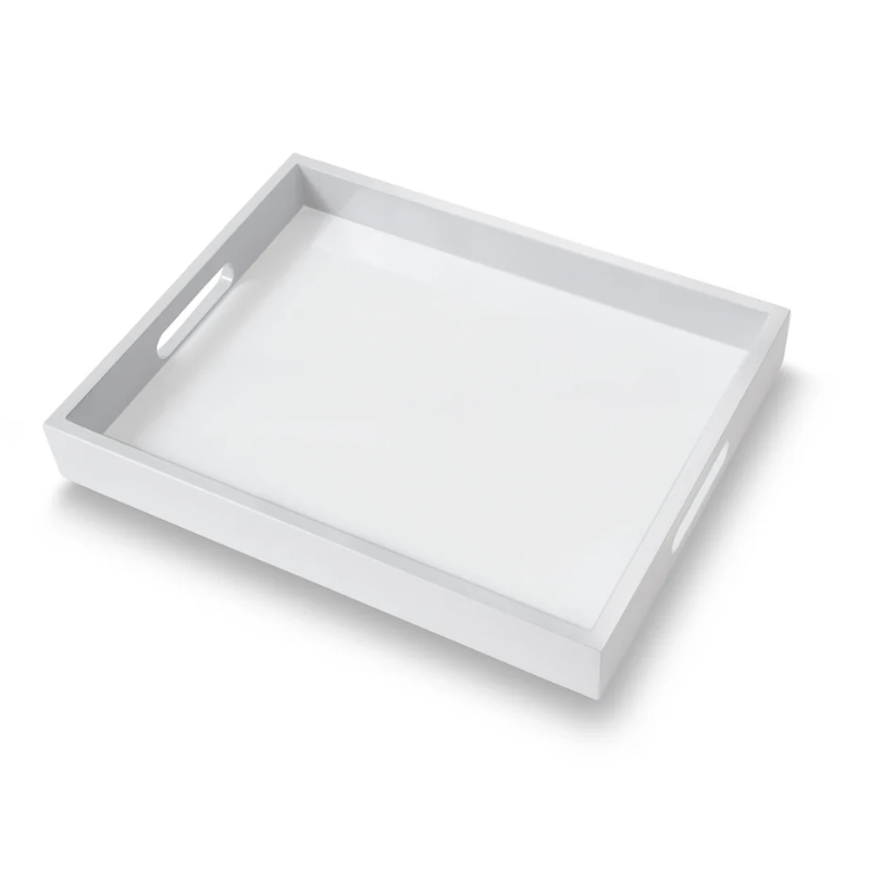 Large Lacca White on White Nesting Tray