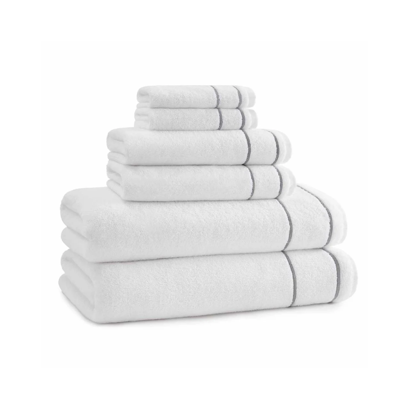White &amp; Grey Newbury Hand Towel