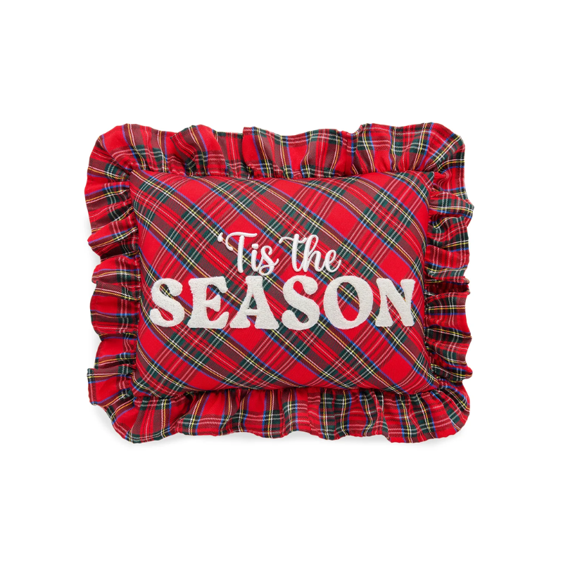 Tis The Season Plaid Pillow