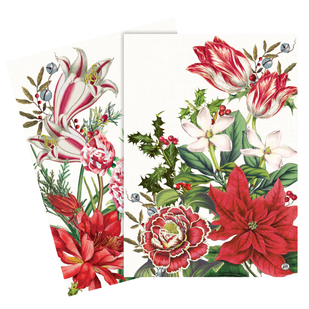 Christmas Bouquet Towel S/2