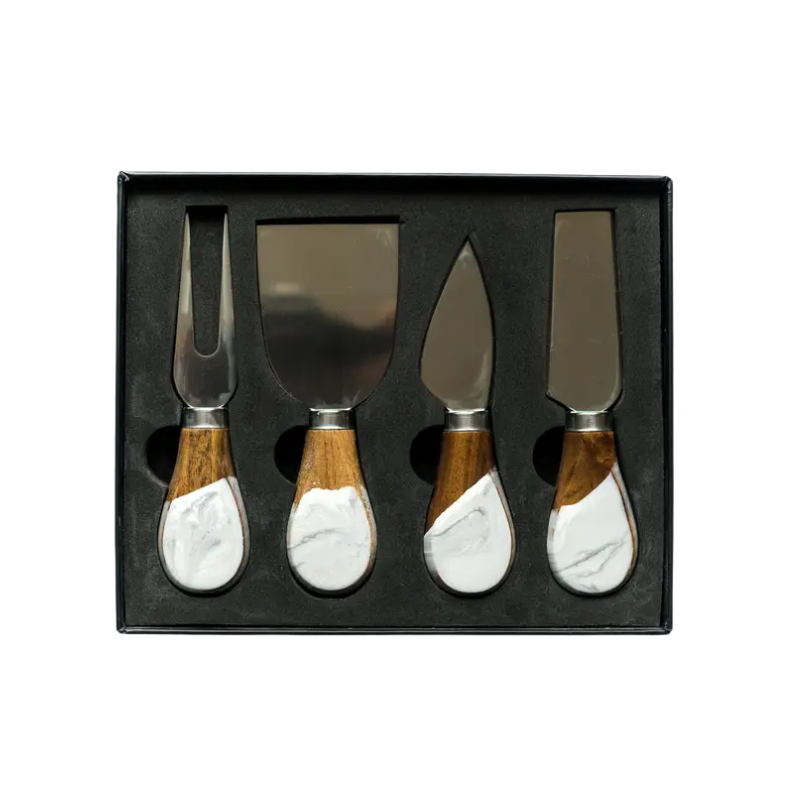 Resin Coated Acacia Cheese Knife Set
