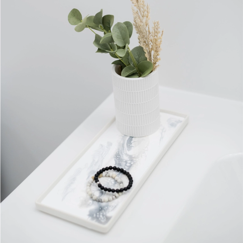 Large Marble Ceramic Resin Tray
