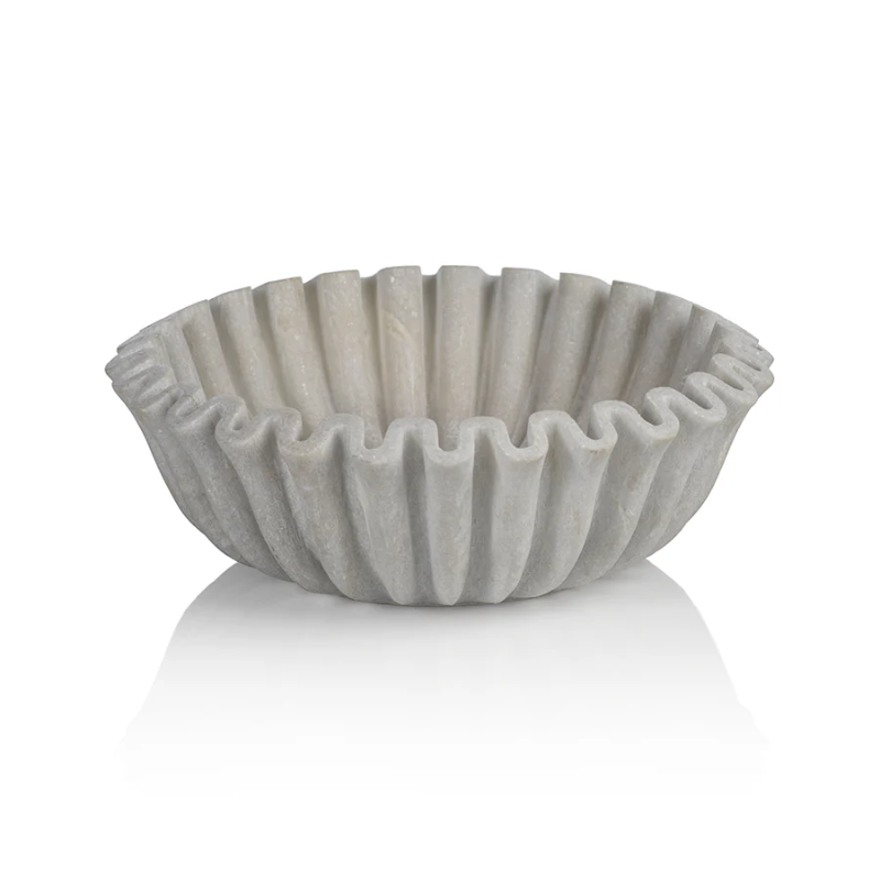 Marble Scalloped Bowl