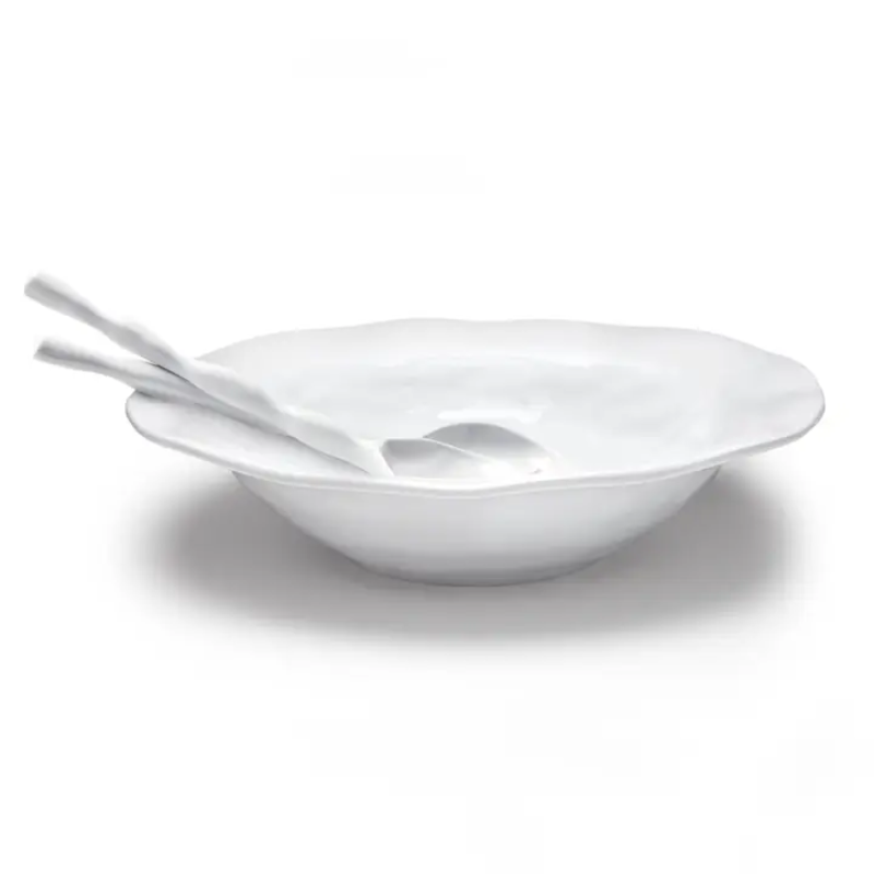 Ruffle Melamine Shallow Bowl with Servers