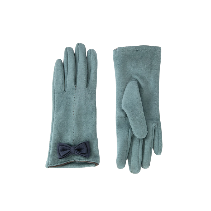 Ice &amp; Navy Adalyn Suede Gloves