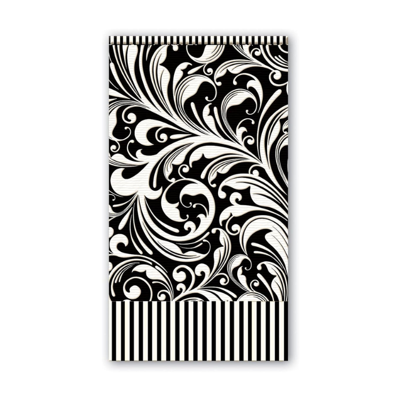 Black Florentine Hostess Napkins