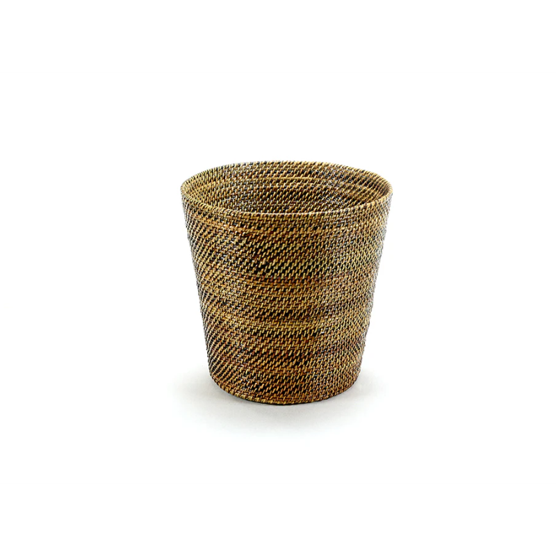 Corbeille à papier en rotin