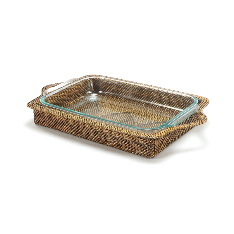 Small Rectangular Casserole Dish with Basket