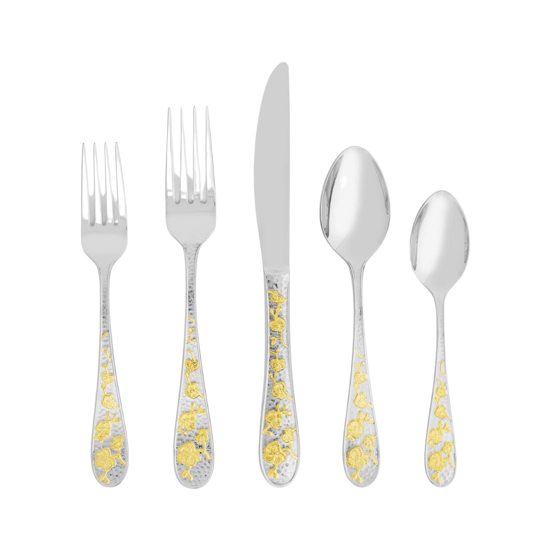 Michael Aram Gold Orchid 5pc Flatware Set