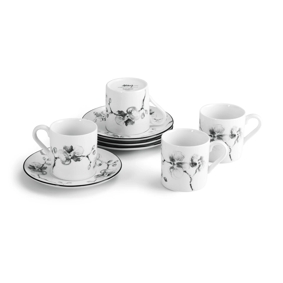 Michael Aram Black Orchid Demitasse Set