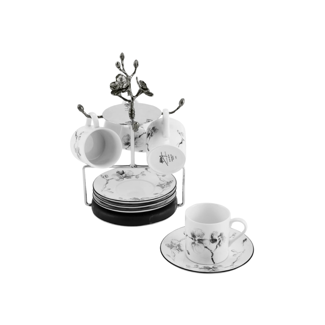 Michael Aram Black Orchid Demi Tasse &amp; Stand Set