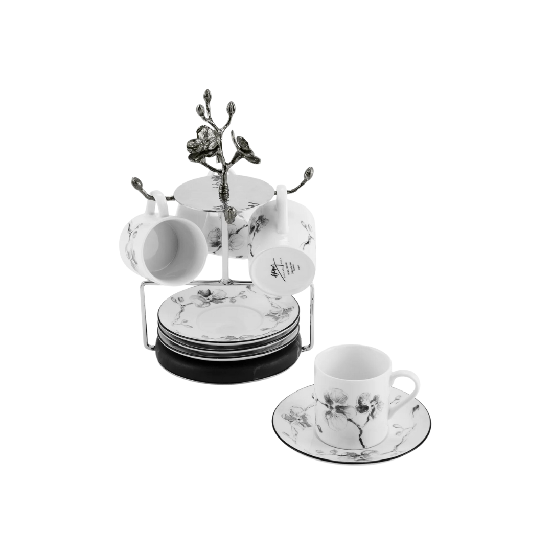 Michael Aram Black Orchid Demi Tasse & Stand Set