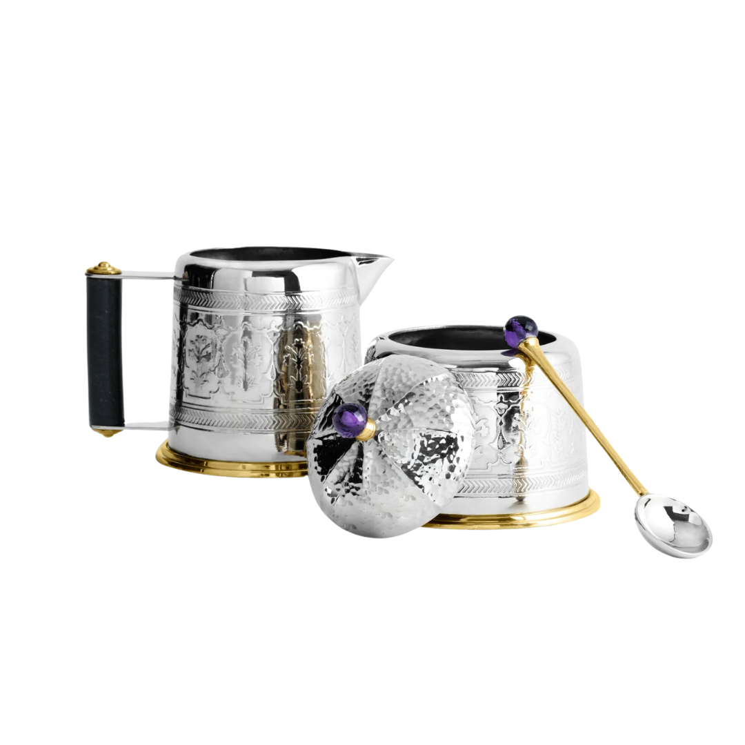 Michael Aram Palace Creamer &amp; Sugar with Spoon