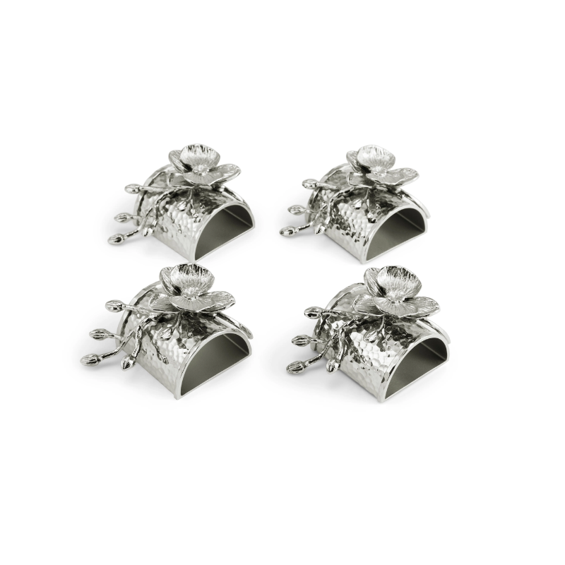 Michael Aram White Orchid Set of 4 Napkin Rings
