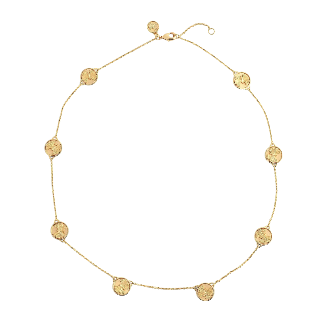 Anabel Aram Butterfly Coin Necklace