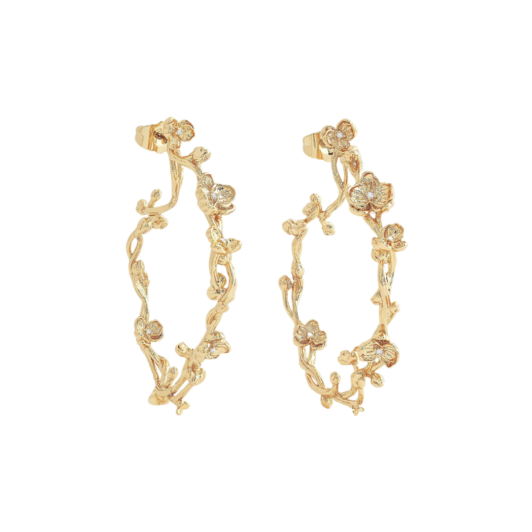 Anabel Aram Orchid Hoop Earrings Boutique Marie Dumas