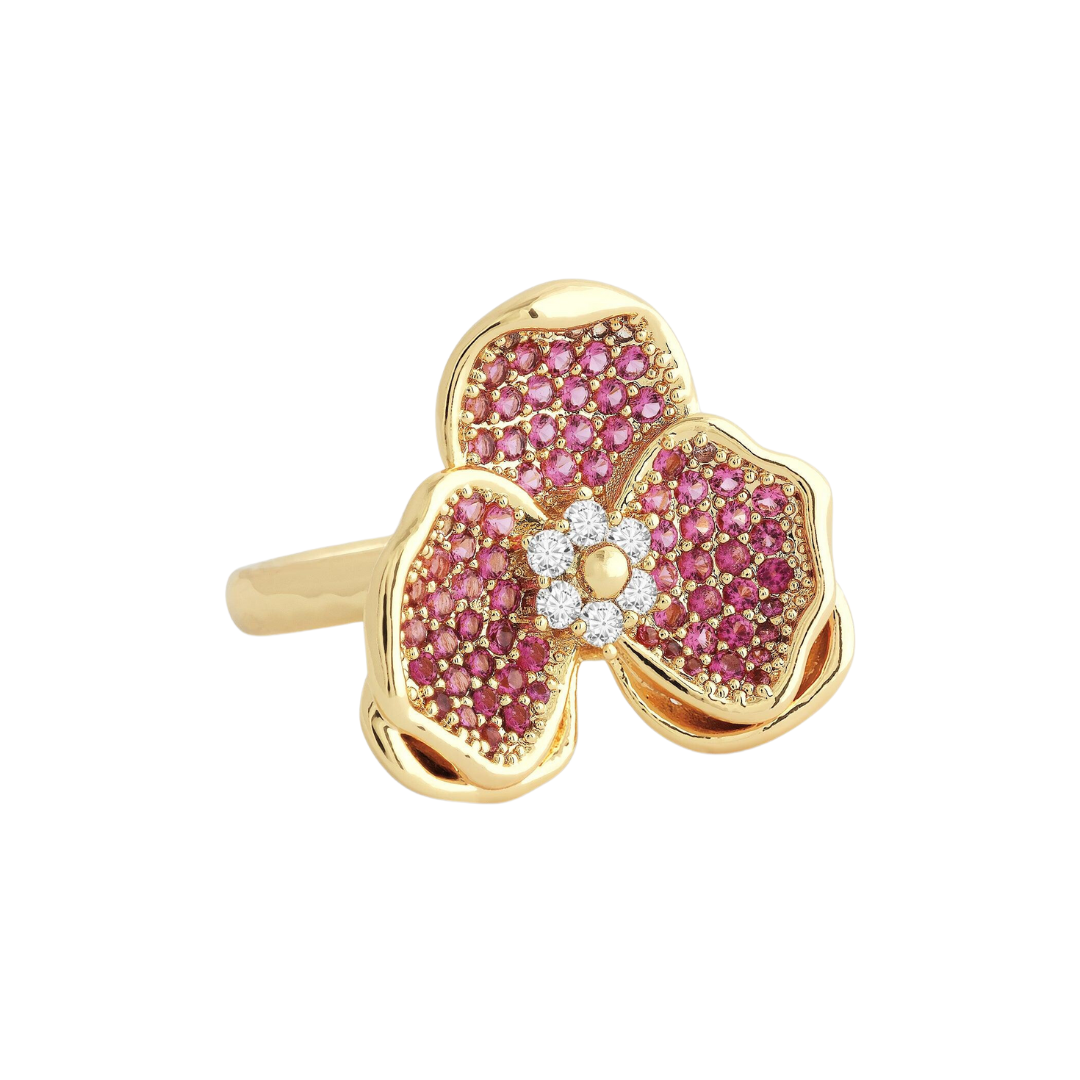 Anabel Aram Orchid Pavé Ring