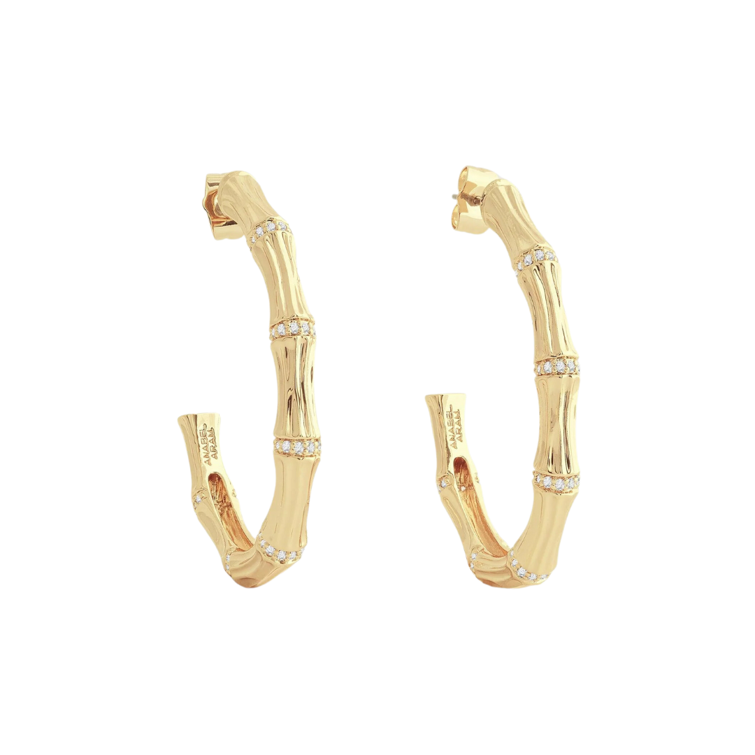 Anabel Aram Bamboo Single Hoop Earrings