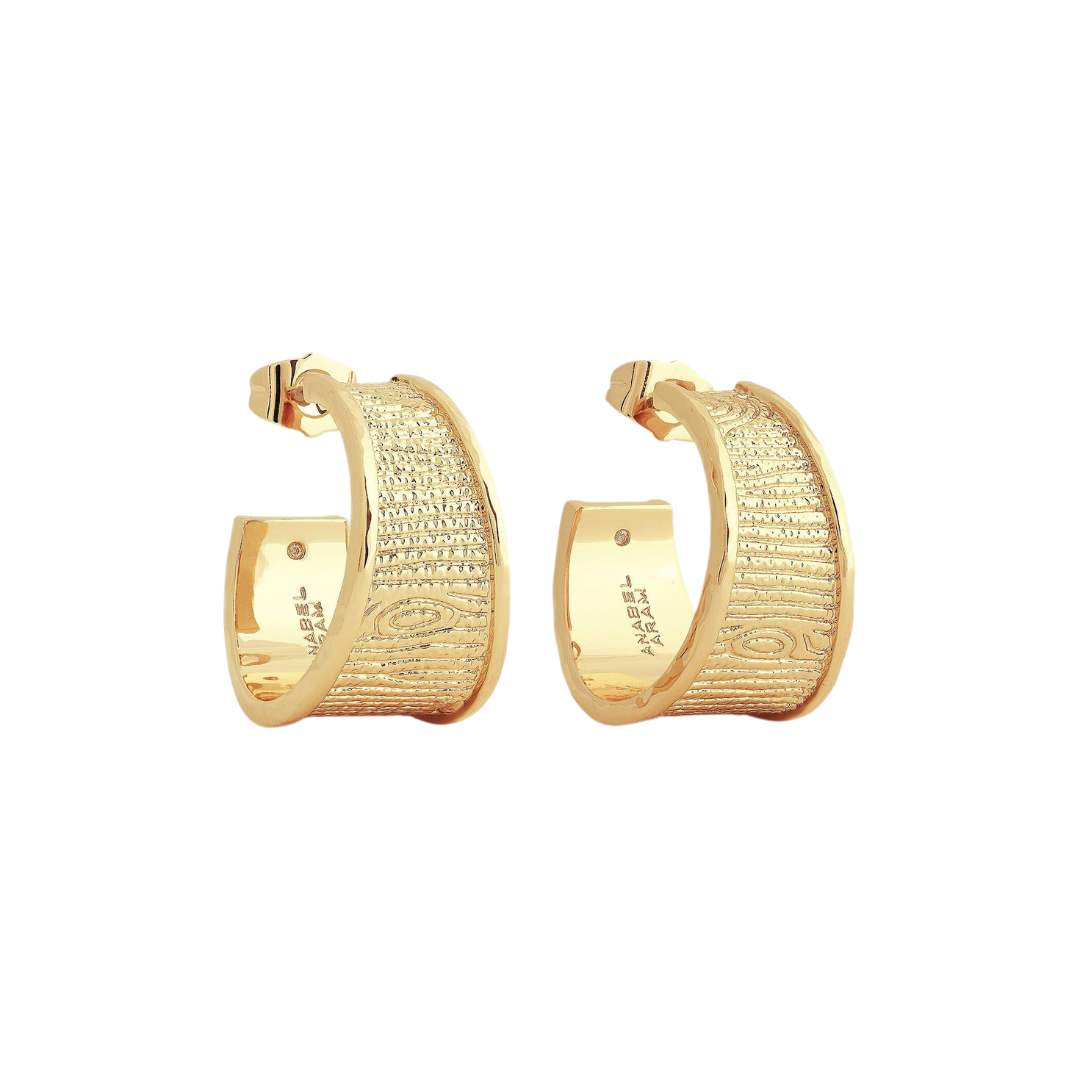 Anabel Aram Enchanted Forest Bark Hoop Earrings