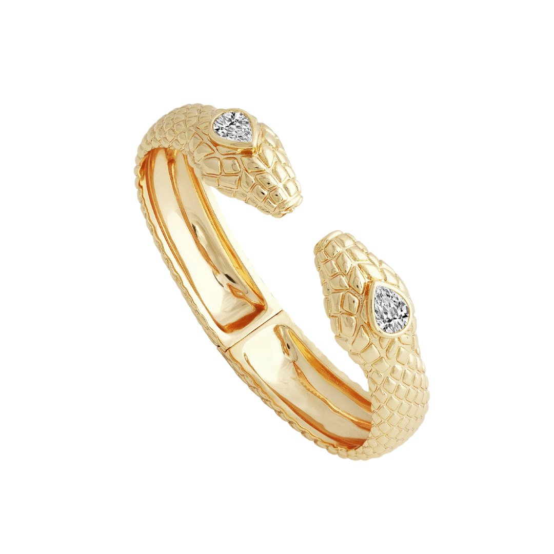 Anabel Aram Serpent Double Head Hinged Bracelet