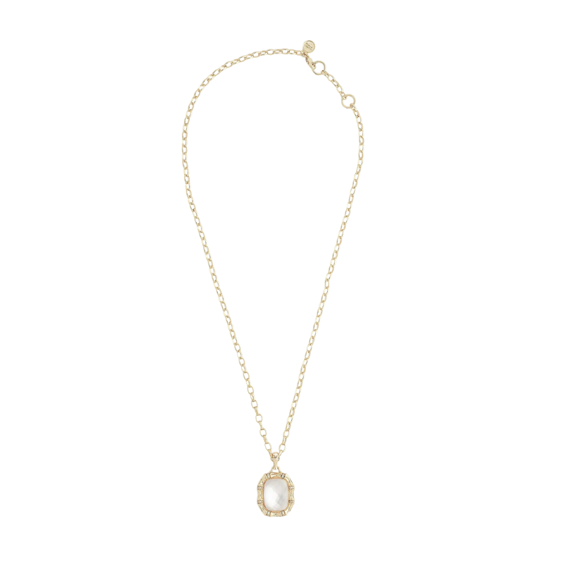 Anabel Aram Mother of Pearl Bamboo Necklace