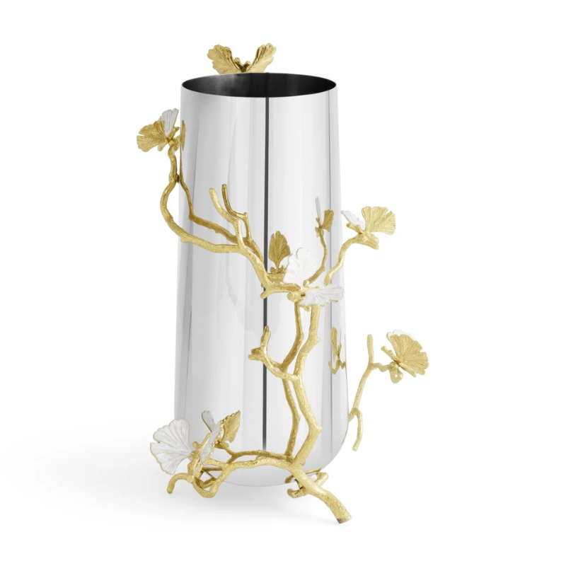 Michael Aram Large Butterfly Ginkgo Gold Vase