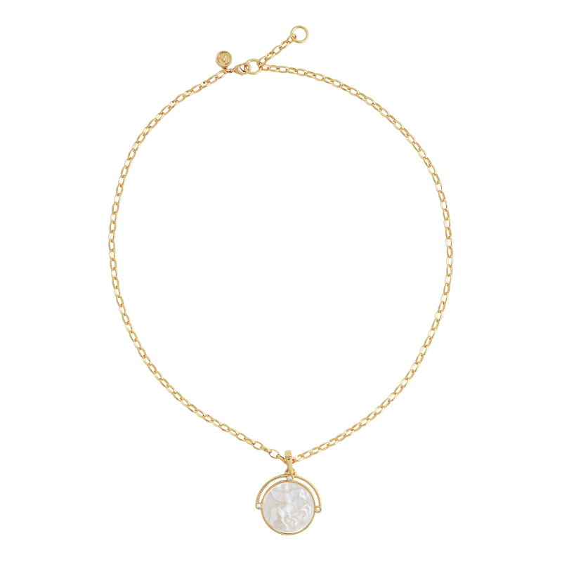 Anabel Aram Pegasus MOP Coin Necklace
