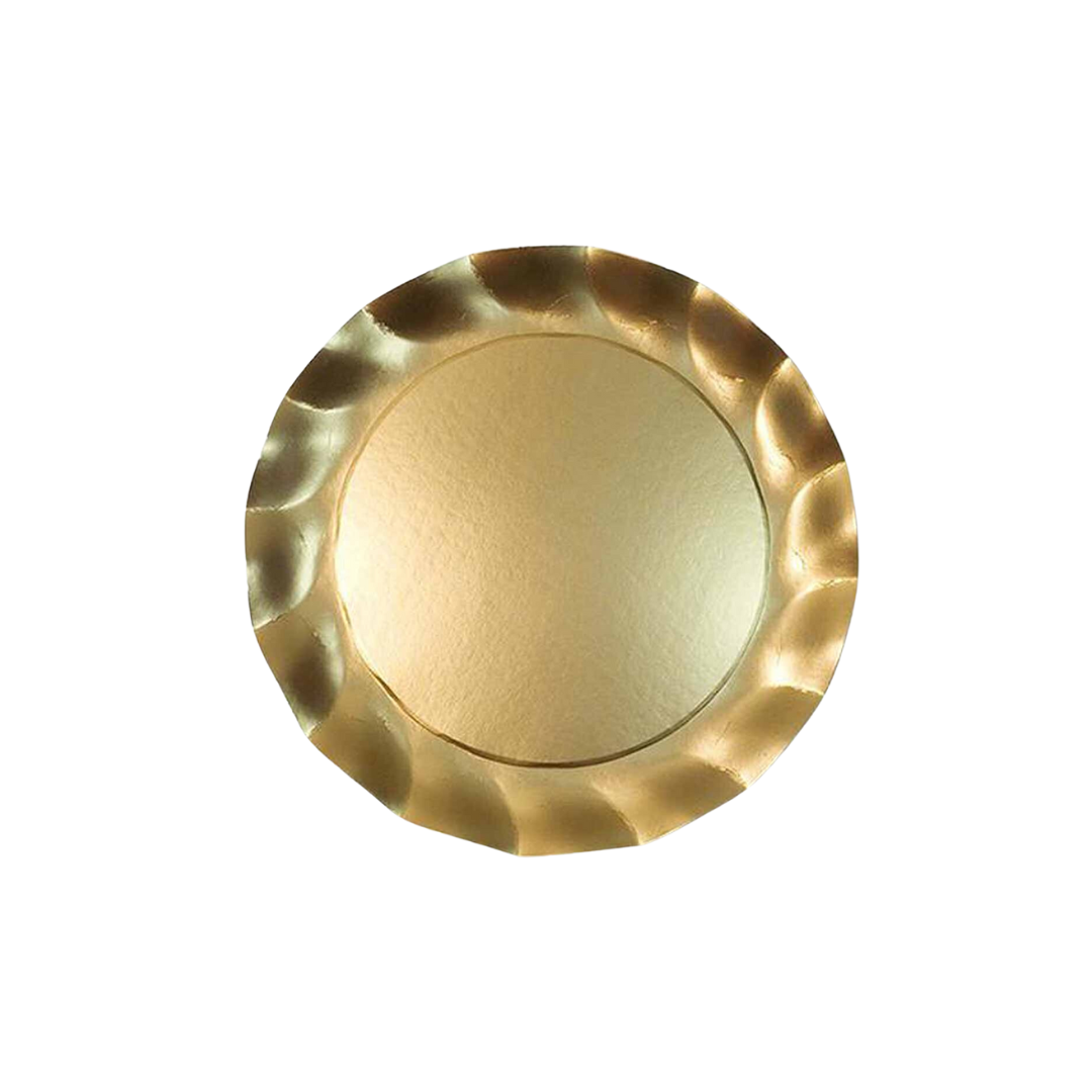 Wavy Gold Dinner Plates