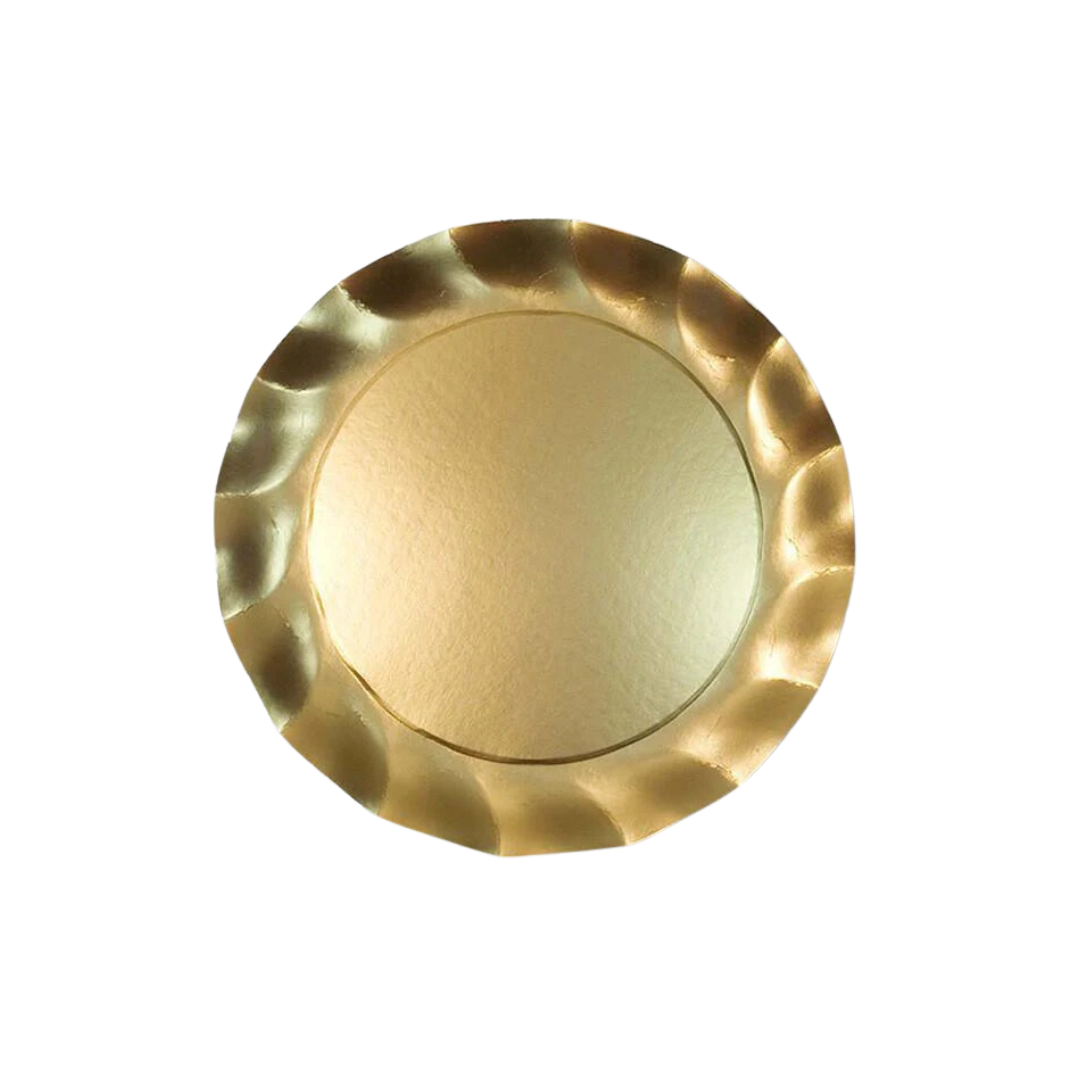 Wavy Gold Charger Plates