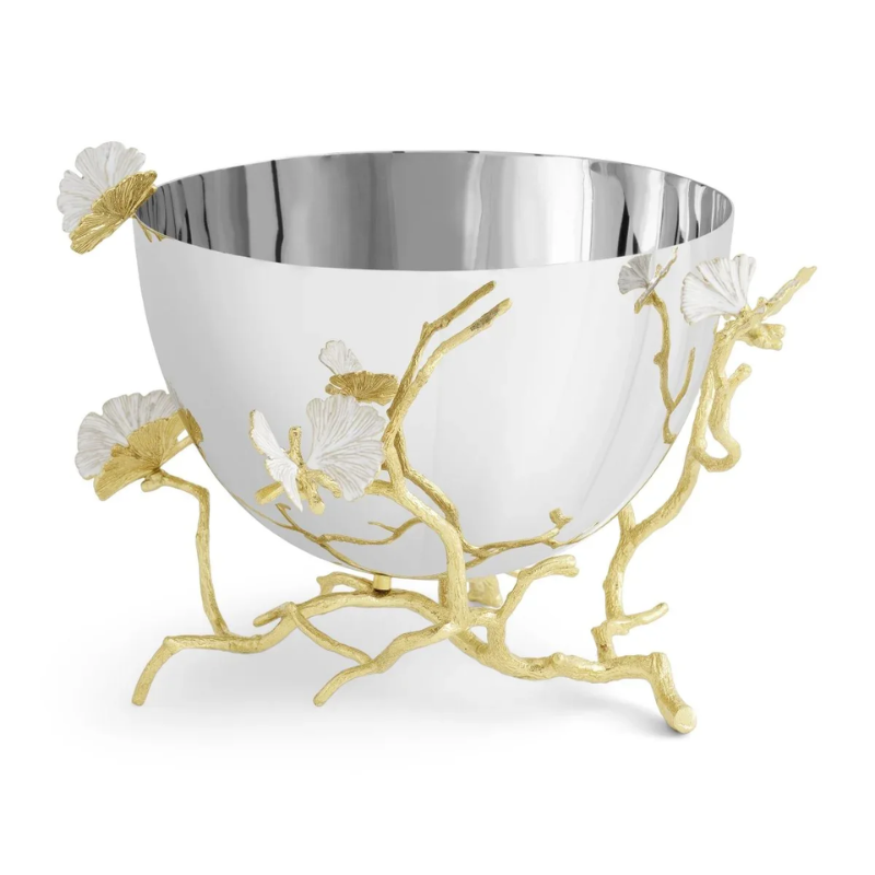 Michael Aram Gold Butterfly Ginkgo Serving Bowl