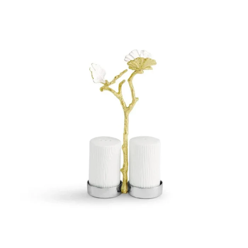 Michael Aram Butterfly Ginkgo Gold Salt &amp; Pepper Shakers