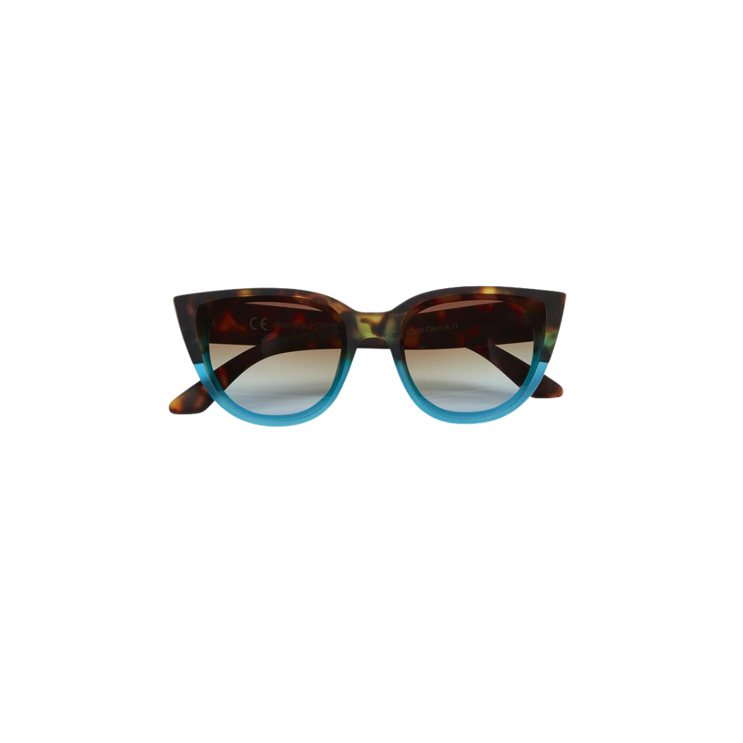 Lunettes de soleil Silvia Havana bleues