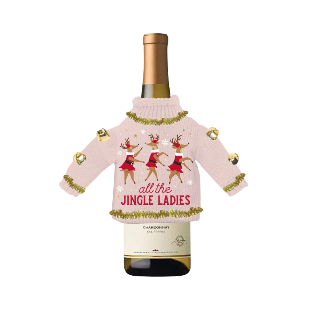 Jingle Ladies Wine Bottle Sweater