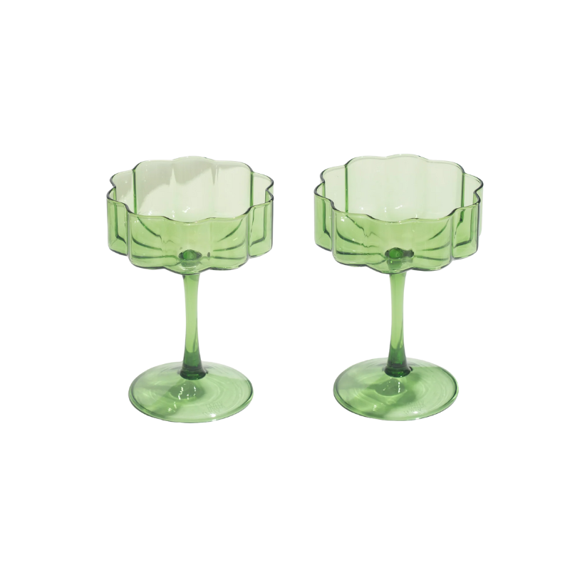 Fazeek Set of 2 Wave Coupe Glasses