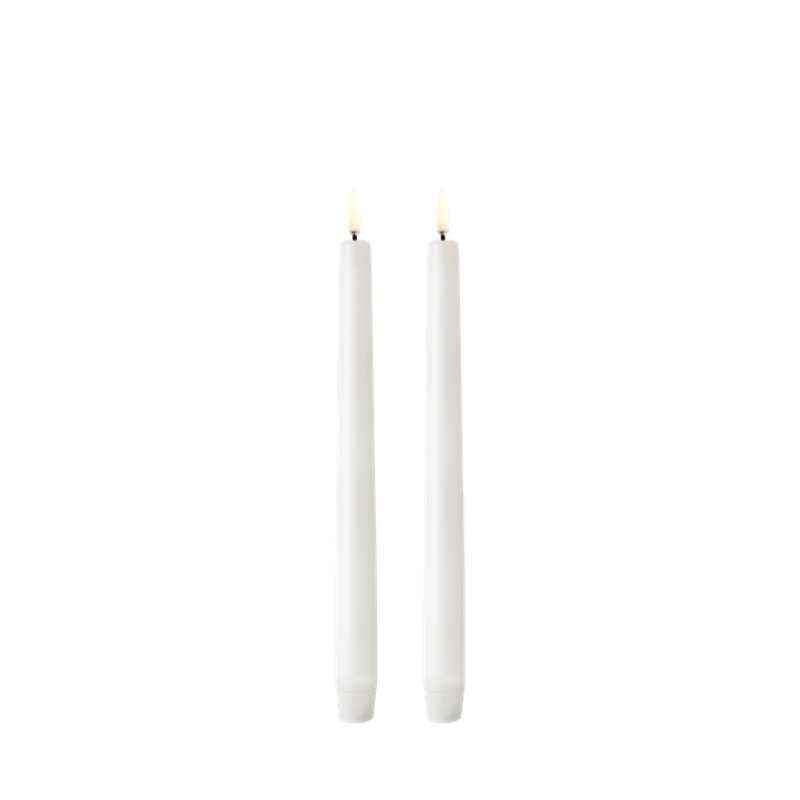 Classic White LED Taper Candle Set