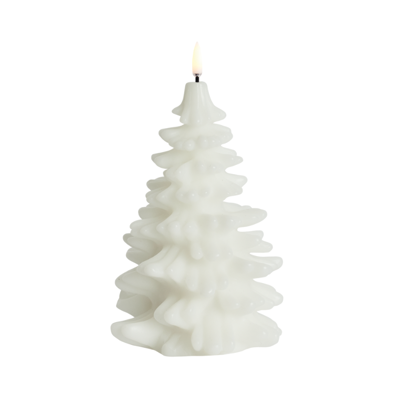 Large White LED Christmas Tree Candle